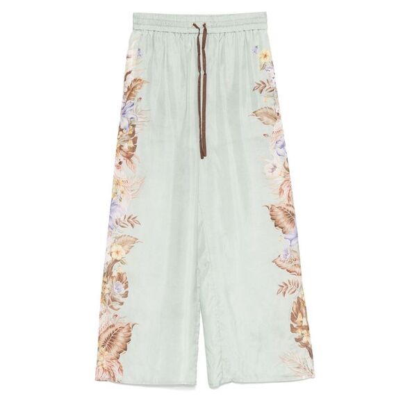Zimmermann Women Coco Printed Silk Trousers